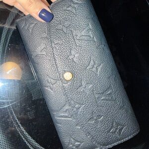 Louis Vuitton black Emilie Embossed Wallet